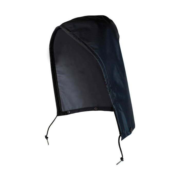 HOOD UNIV BK NYL/PVC DRAW CORD/SNAP