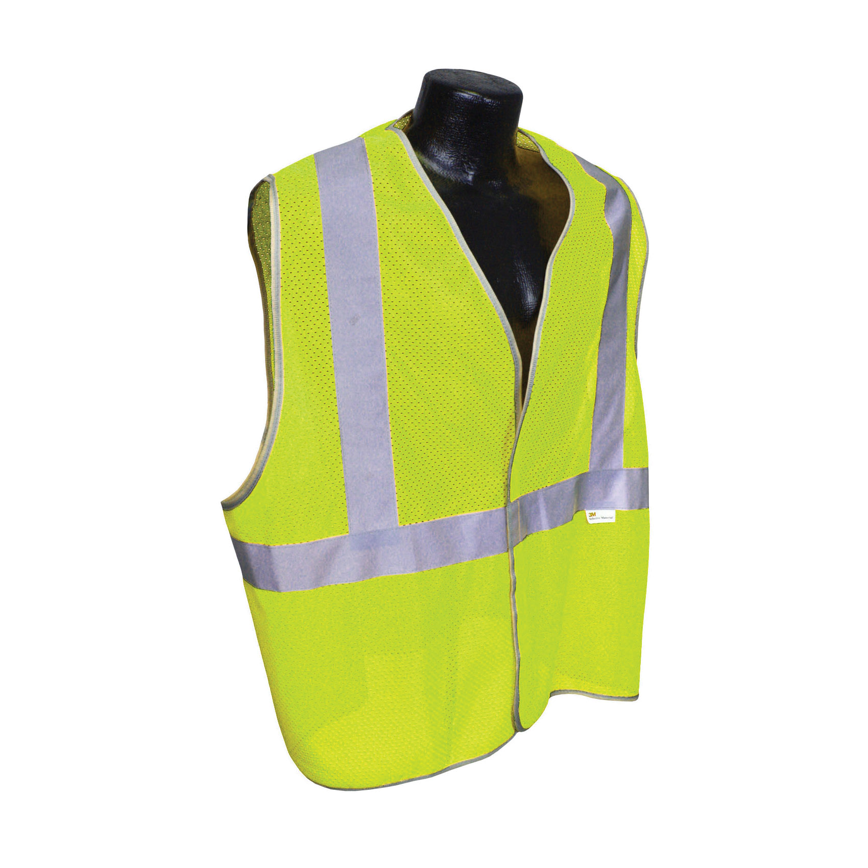 VEST SAF 2XL HI-VIZ LIME HOOK AND LOOP