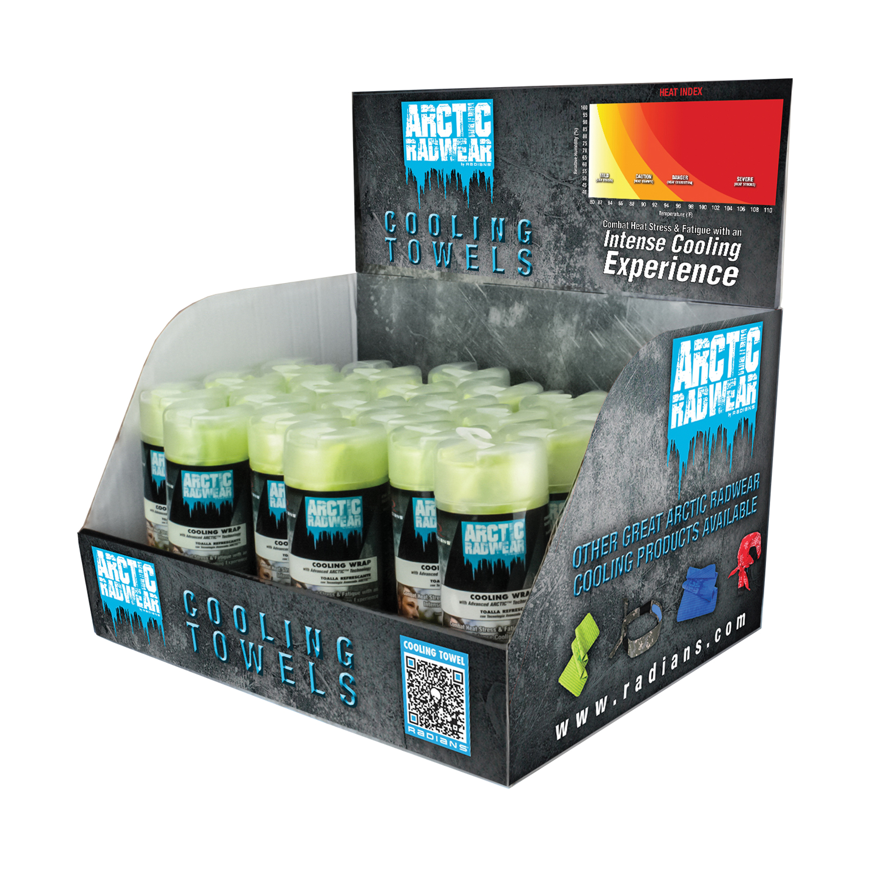 DISPLAY CTR TOWEL COOLING 26 X 8-1/4IN