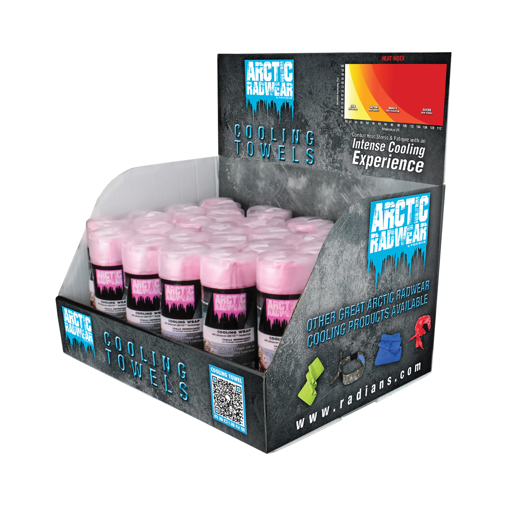 DISPLAY CTR TOWEL COOLING 26 X 8-1/4IN