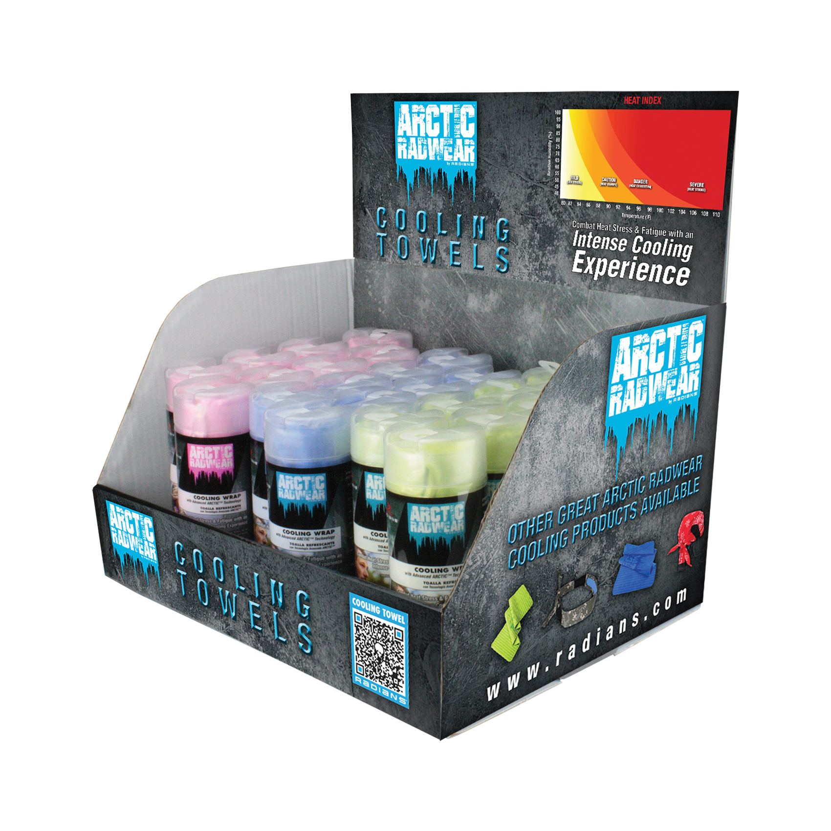 DISPLAY CTR TOWEL COOLING 26 X 8-1/4IN