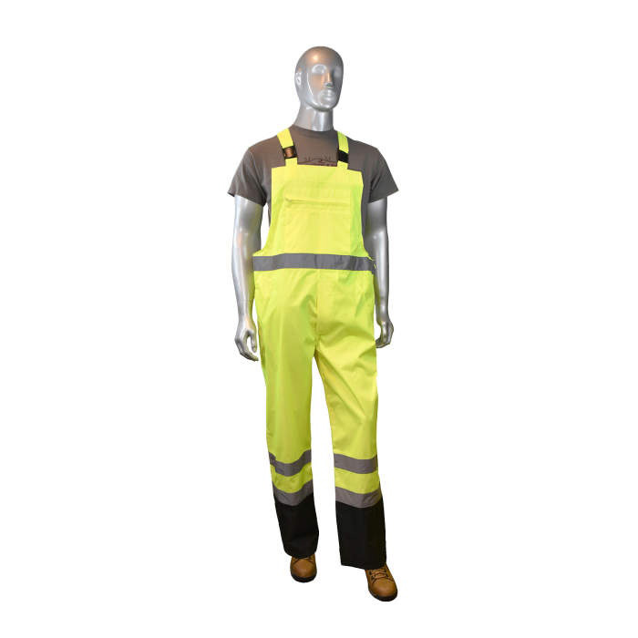 PANT BIB RAIN HI-VIZ GRN POLYEST S 7 WTR