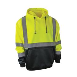 SWEATSHIRT YES 5XL BK/HI-VIZ GRN 2