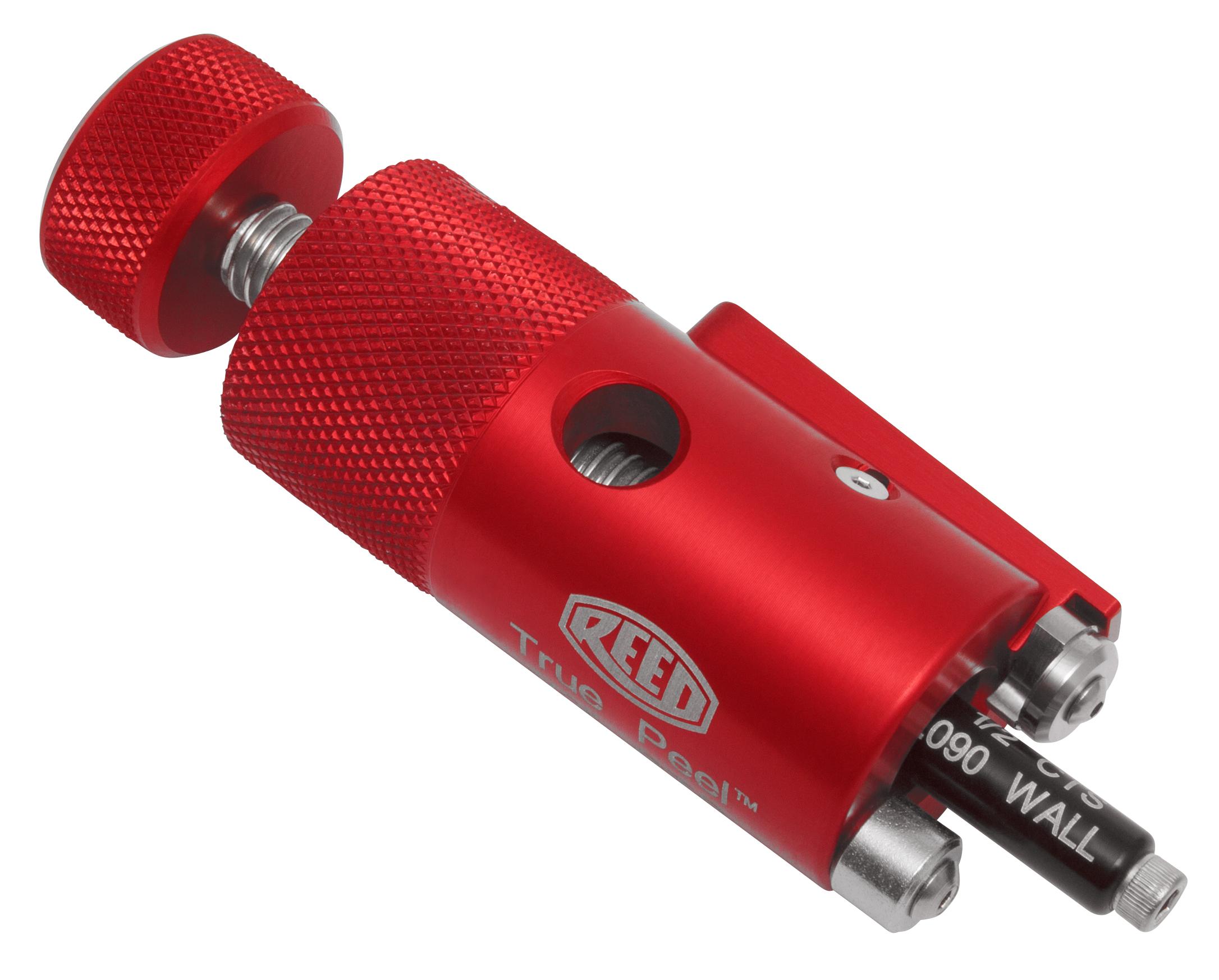 Reed True Peel™ 04634 Peeler, For Use With: 98655 1/2 in CTS SDR7 0.09 Wall Mandrel, Aluminum Handle, Square Steel Blade, Red Anodized
