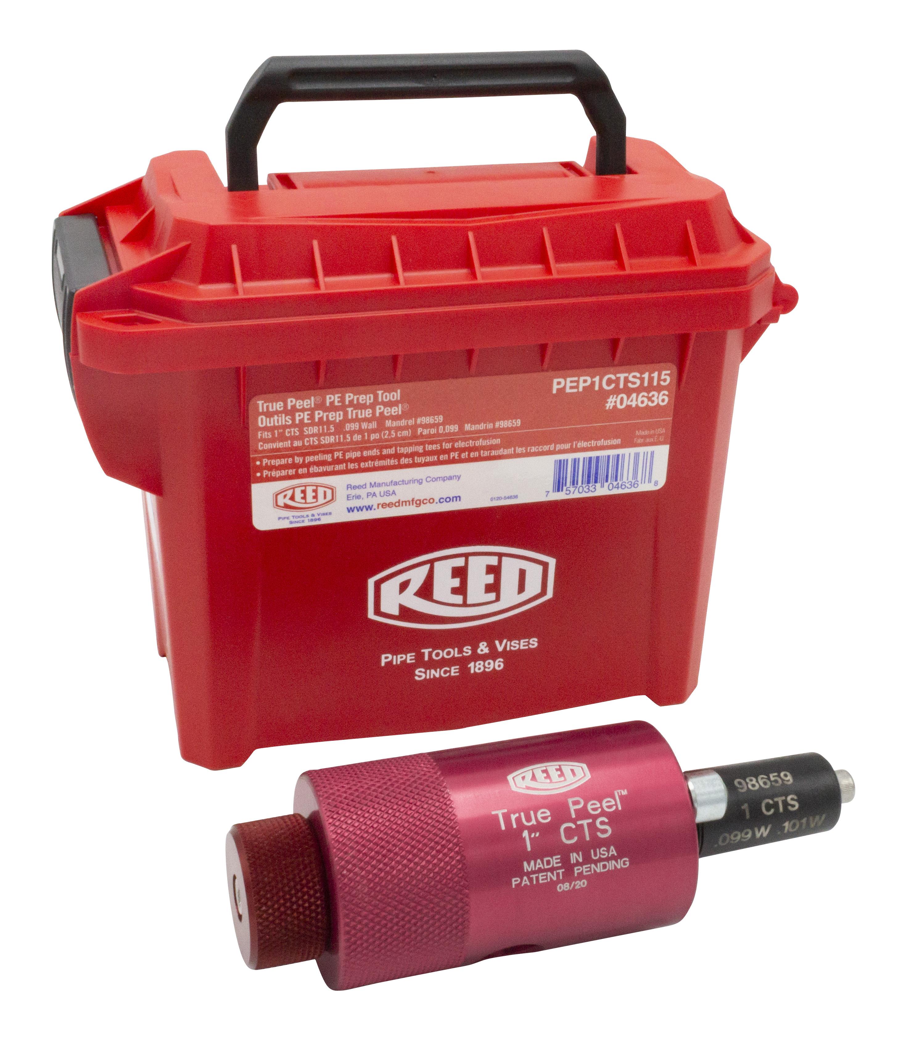 Reed True Peel™ 04636 Peeler, For Use With: 98659 1 in CTS SDR11.5 0.09 Wall Mandrel, Aluminum Handle, Square Steel Blade, Red Anodized