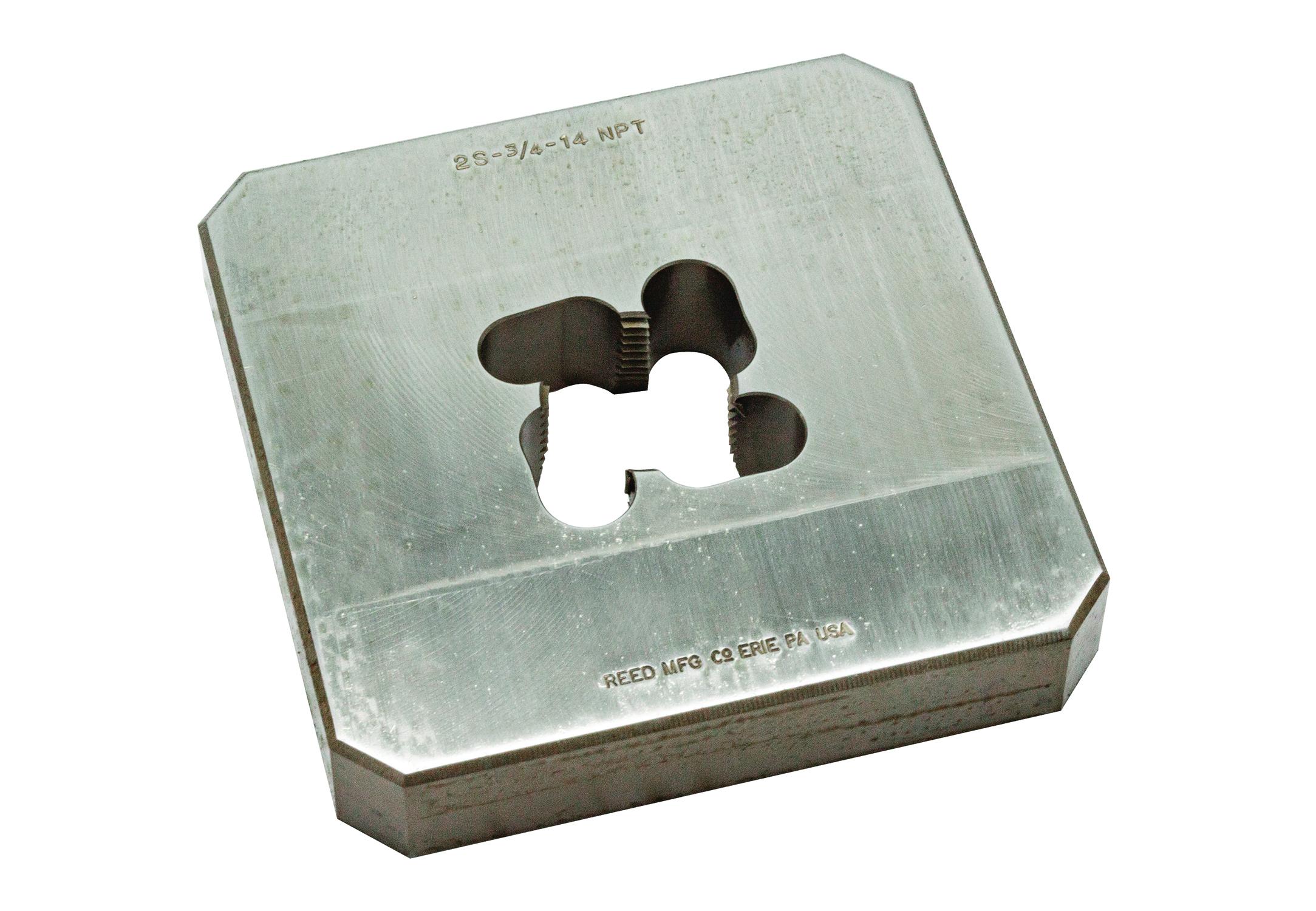 Reed 05526 Solid Block Die, 3/4 in NPT Thread, Tool Steel