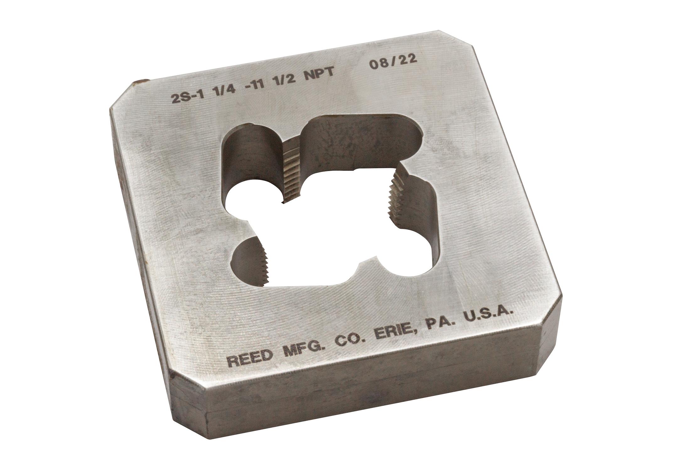 Reed 05530 Solid Block Die, 1-1/4 in NPT Thread, Tool Steel