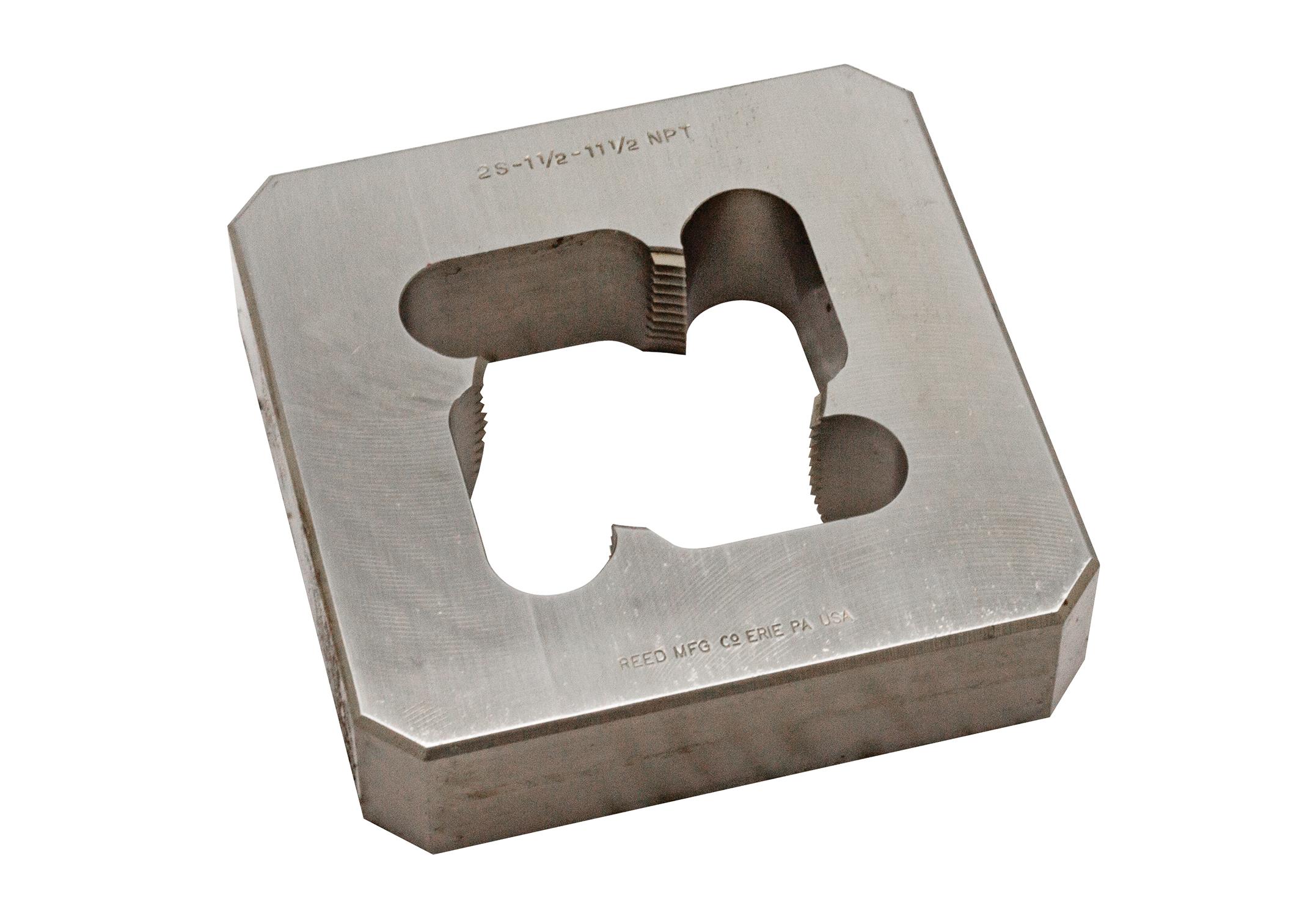 Reed 05532 Solid Block Die, 1-1/2 in NPT Thread, Tool Steel