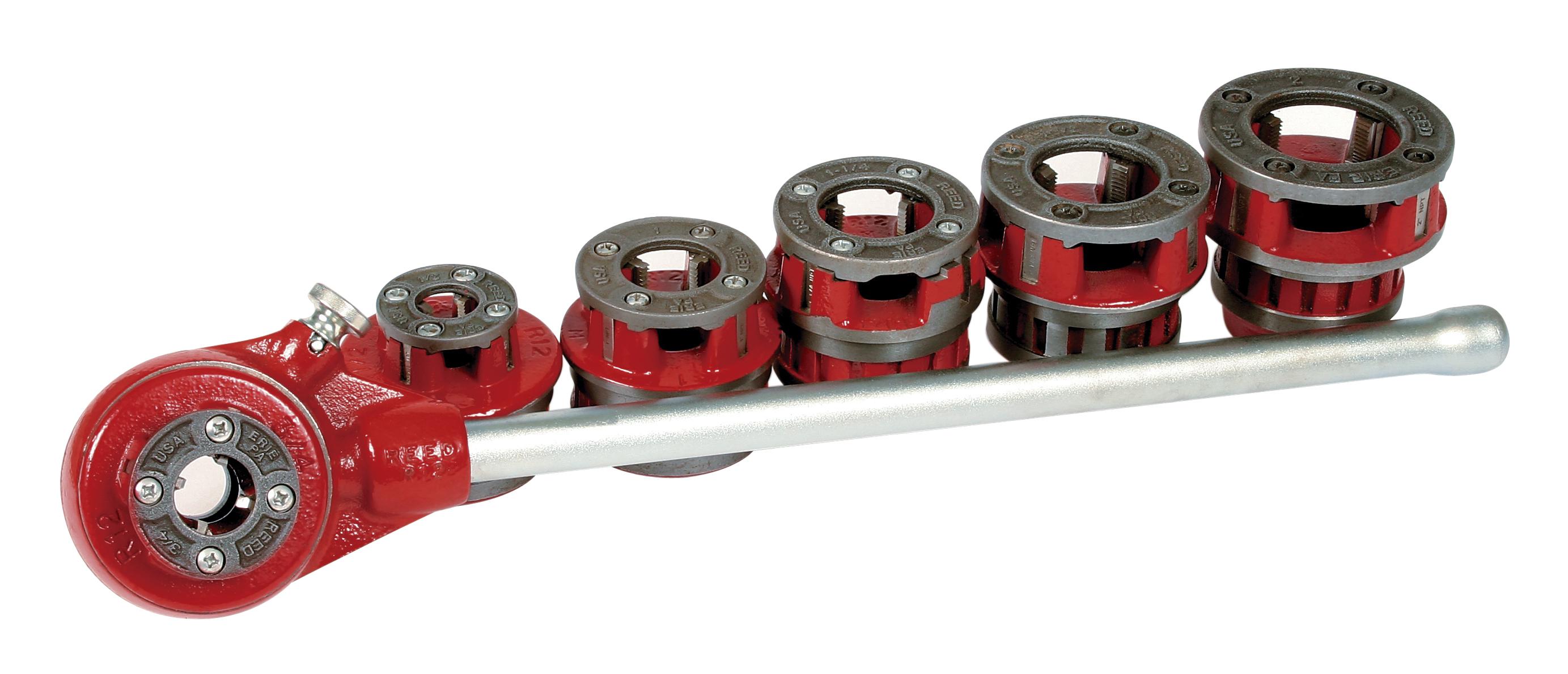 Reed 05720 R12+ Threader Set, 1/2 to 2 in, NPT, Right Hand Cutting Direction