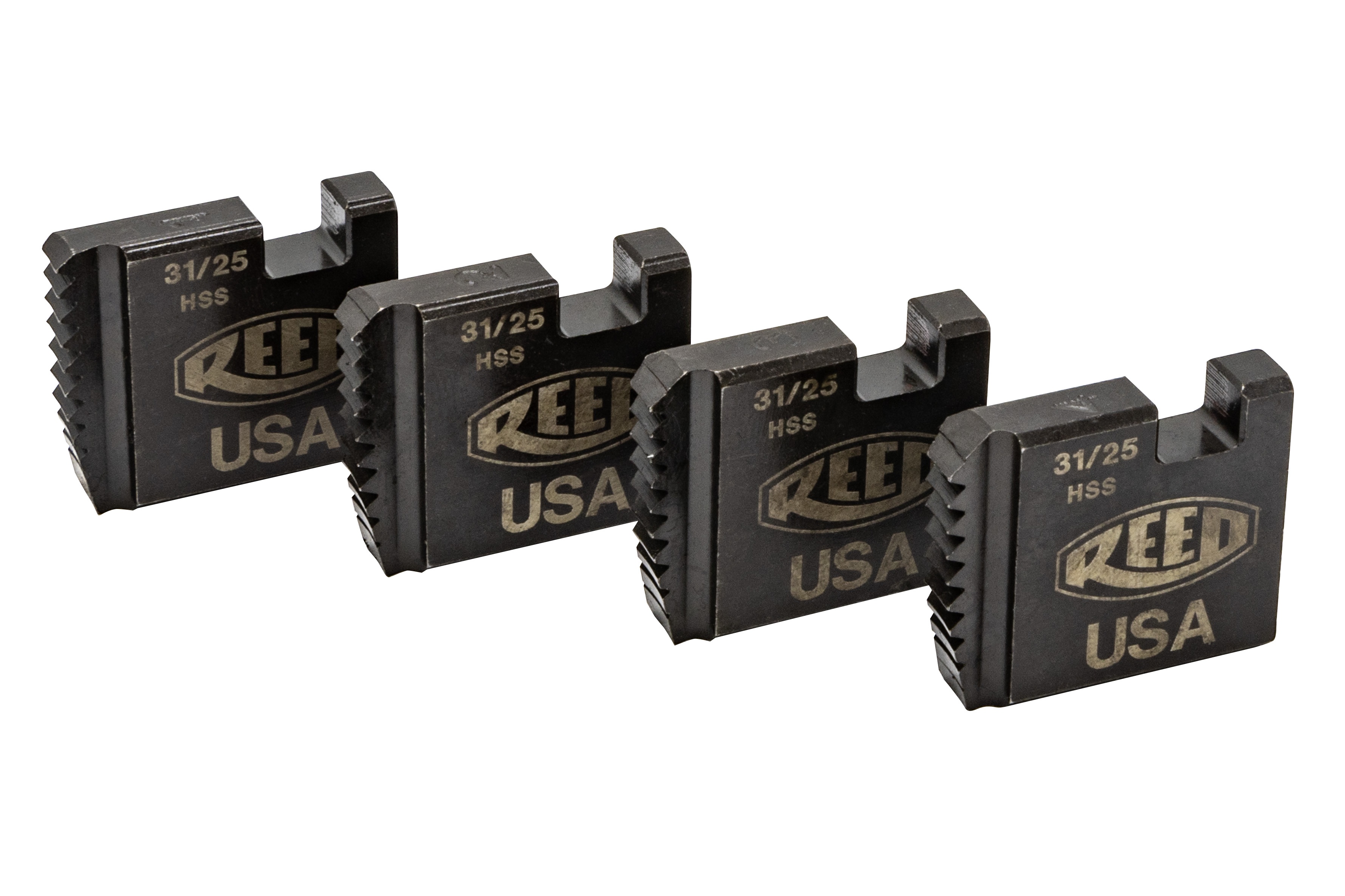 Reed 05610 R12+ Segmental Die, 1 in NPT Thread, Right Thread, 4 Pieces, HSS