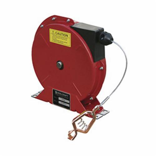 Reelcraft® G 3050 N G 3000 Static Discharge Grounding Reel, 1/8 in OD Dia, 50 ft L, Corrosion, Nylon Coated Steel Cable