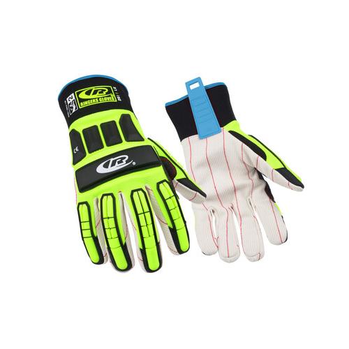 GLOVES IMP RESISTANT L COTTON HI-VIZ YEL