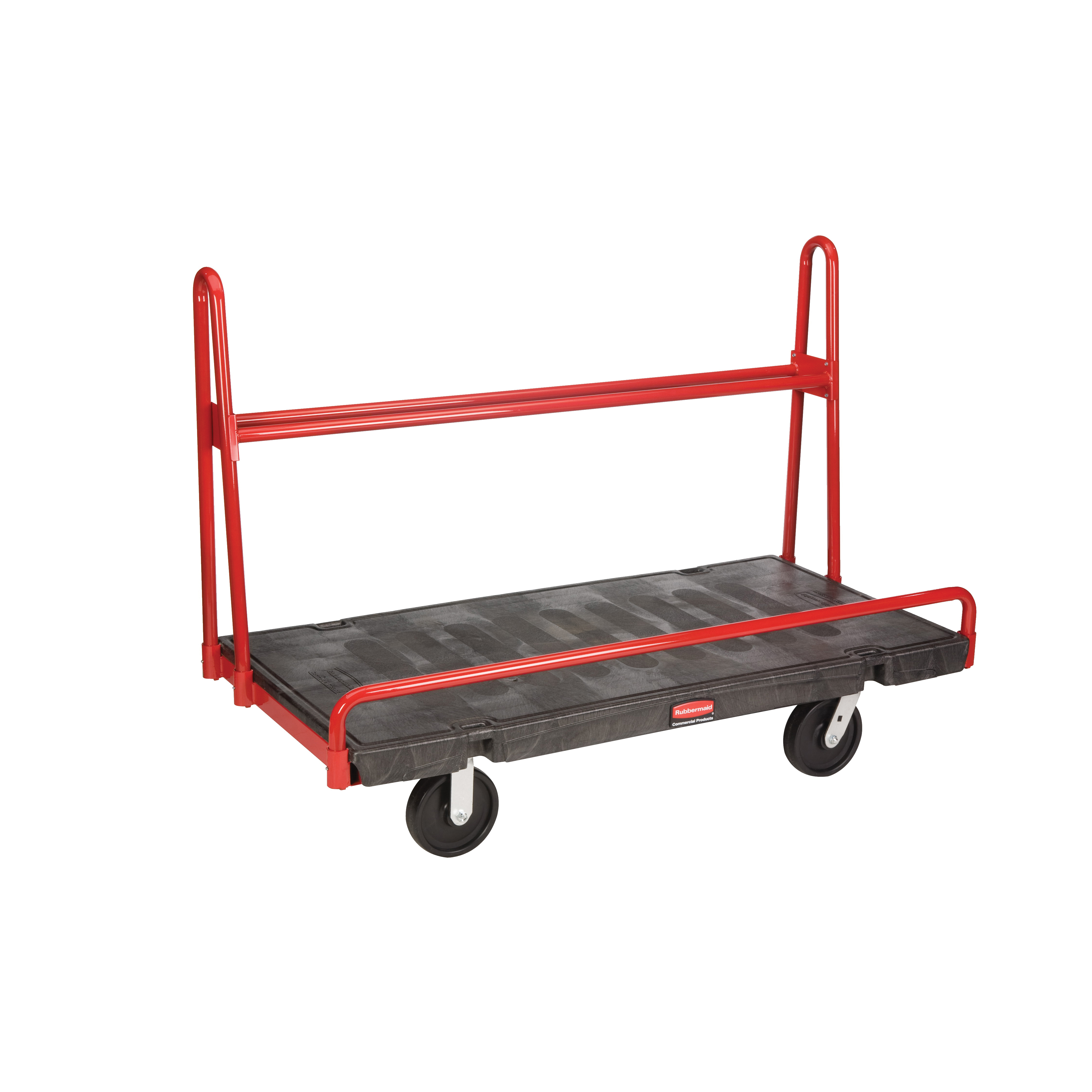 Rubbermaid® FG446400BLA A Frame Panel Truck With 8 in Polyolefin Casters, 59.9 in L x 30.2 in W x 44.9 in H, 2000 lb Load, Black