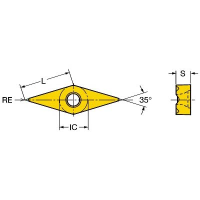 INSERT TURN TR-VB M, S 1308 RHOMB 13 POS