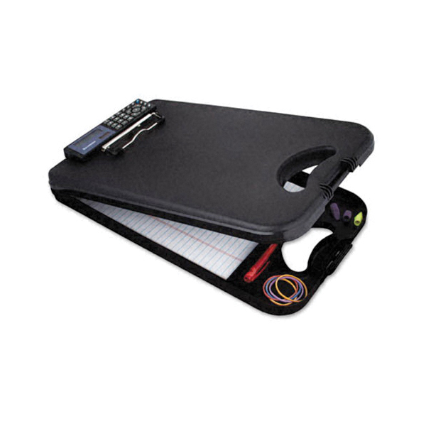 SAUNDERS 00534 DeskMate II Clipboard With Calculator, 1/2 in, 9-1/2 x 11-3/4 in, 16 in H x 10 in W x 2-5/8 in D Plastic Black File