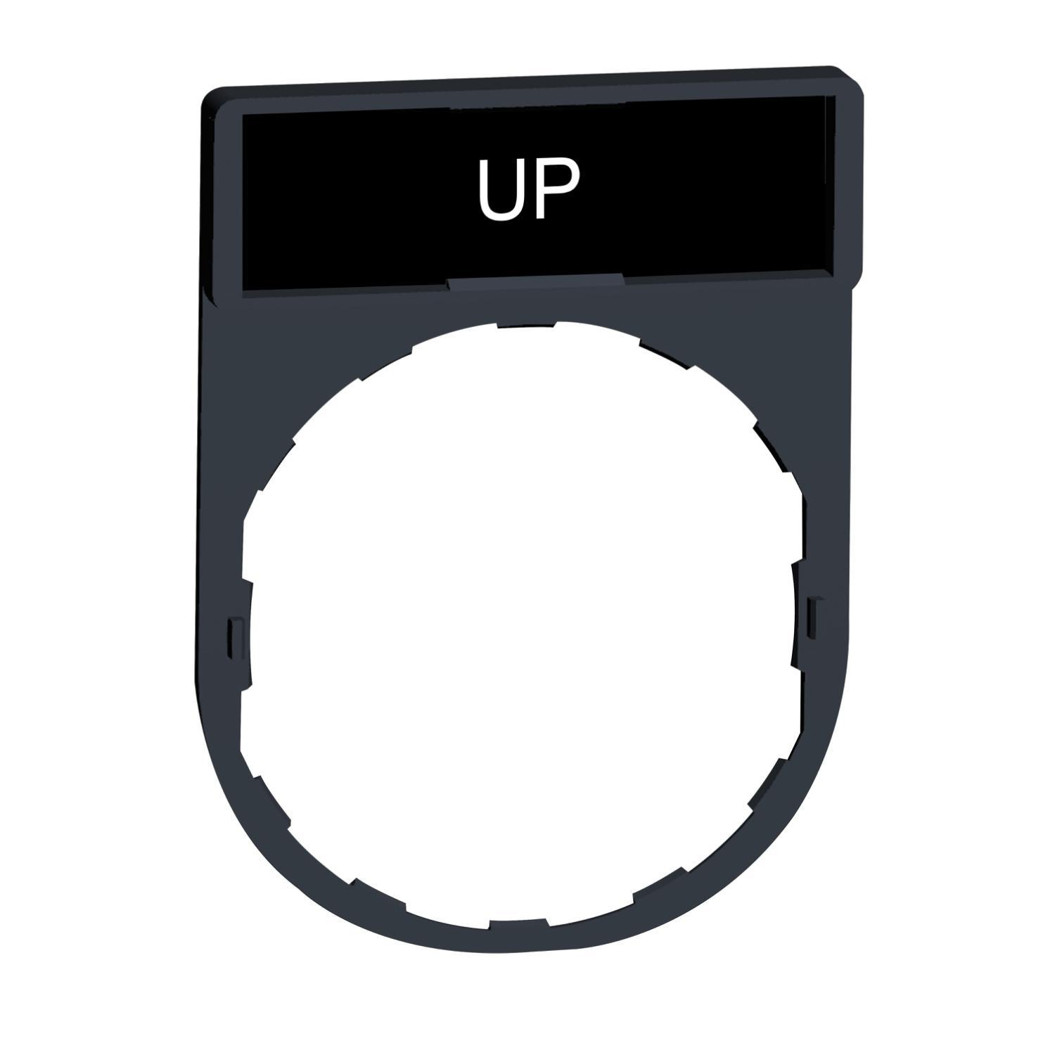 PLATE PUSHBUTTON LEGEND 30MM 40MM RECT