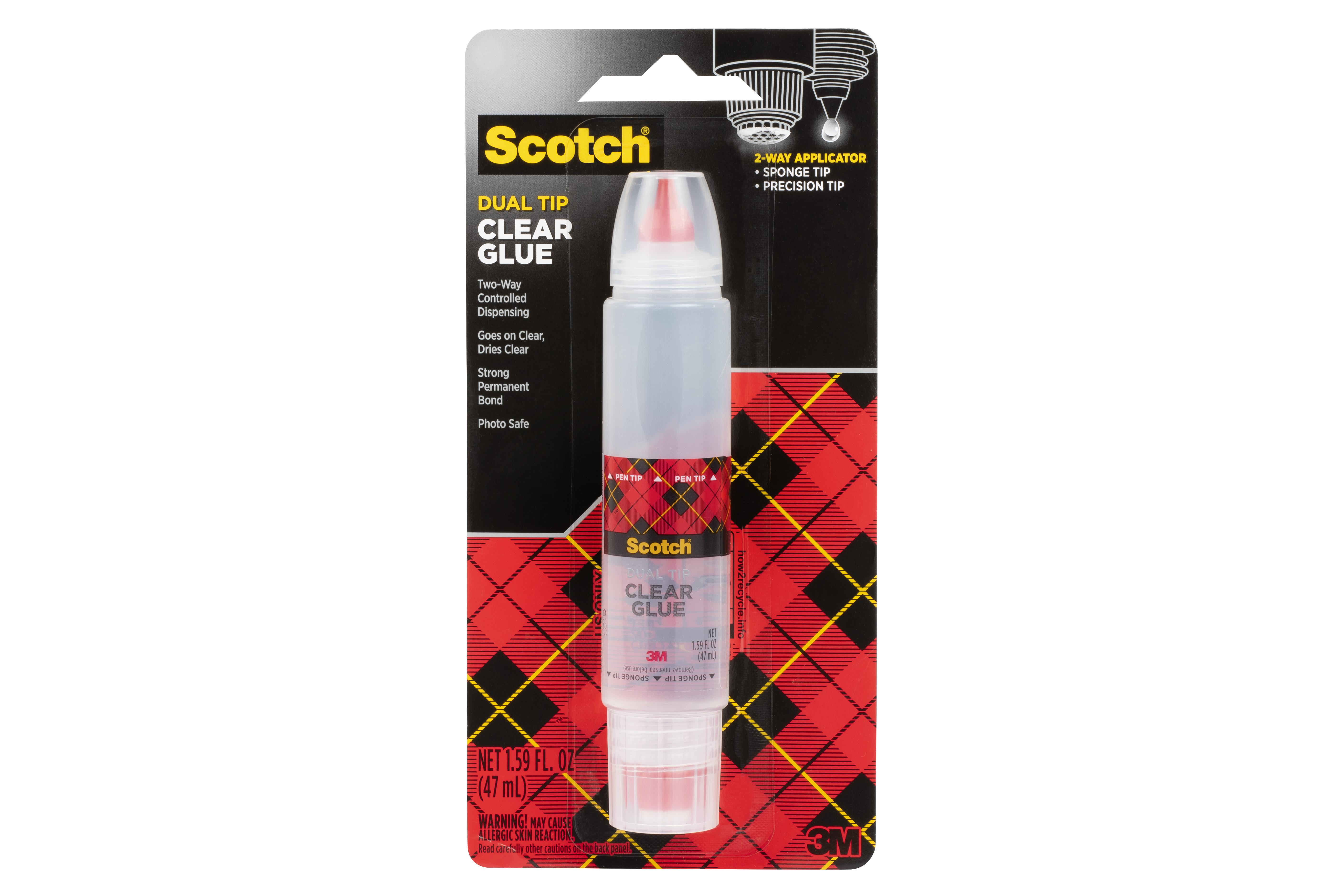 SCOTCH CLEAR GLUE IN 2-WAY APPLICATOR