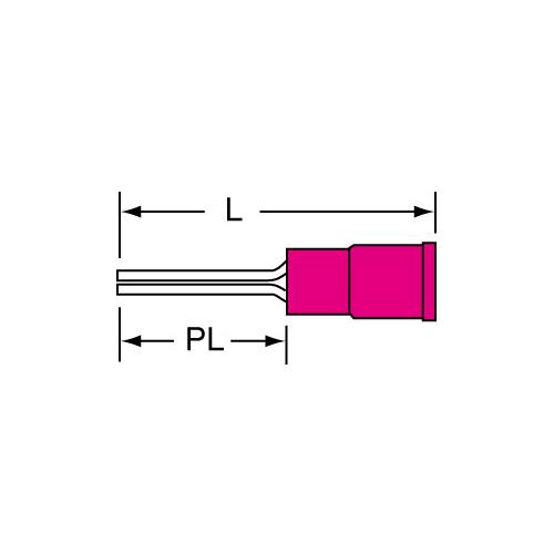 PIN TERM 0.47IN NYLON RED 600TO1000V