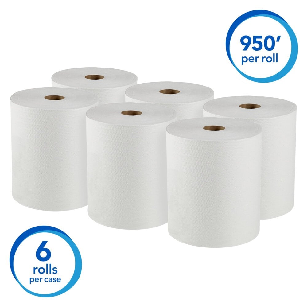 TOWEL HARD ROLL WHITE 1.75IN CORE