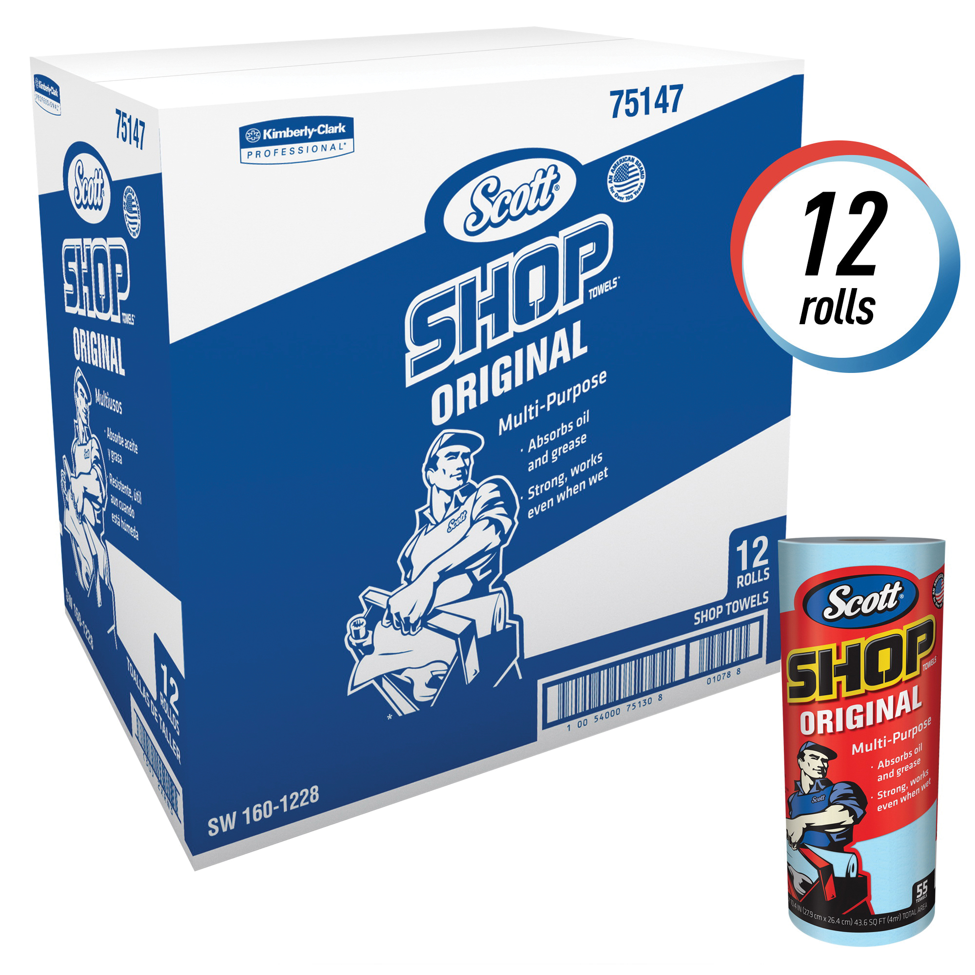 TOWEL SHOP BL ROLL DURABLE