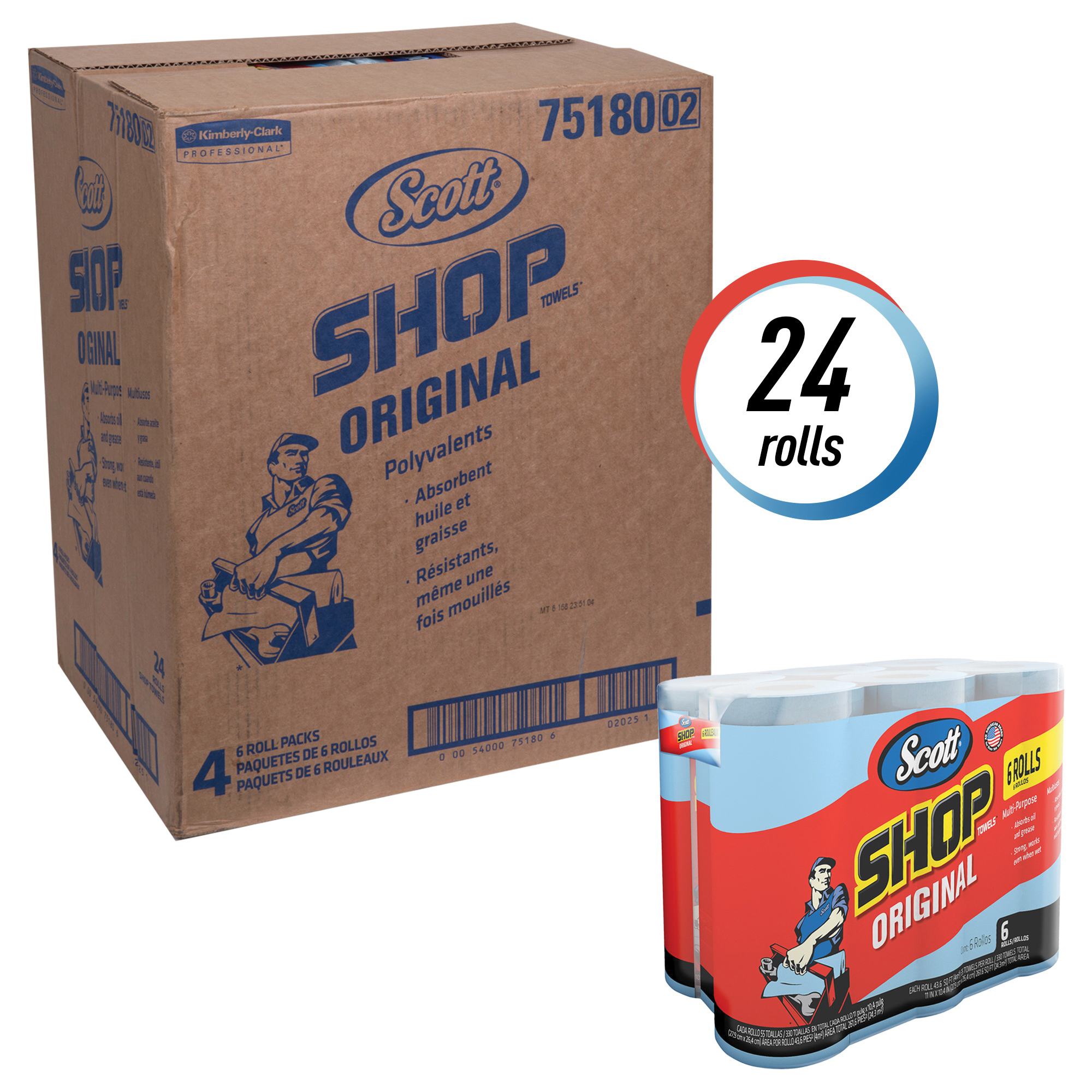 TOWEL SHOP 8-3/4IN 13-1/4IN BL ROLL