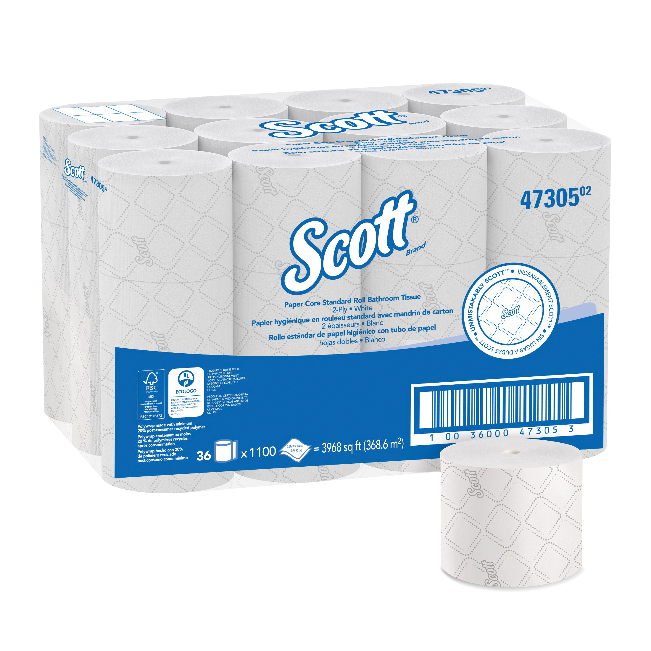 PAPER T 3/4IN 1100 2 PPR 3.9IN 3.7IN WHT