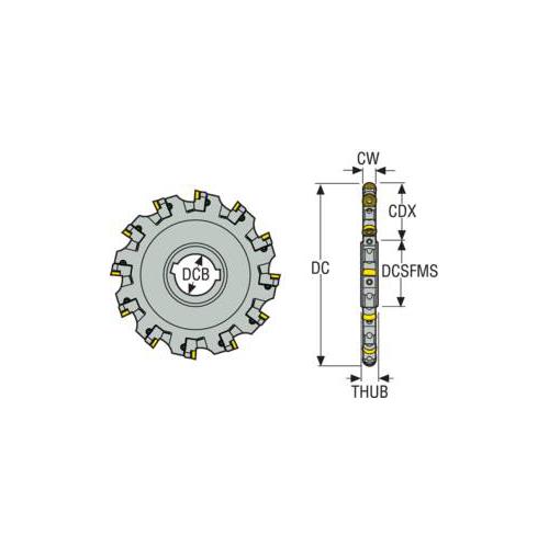 INDEXABLESLOTTINGCTR ARBOR HOLE 162MM