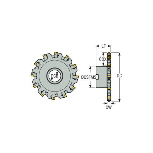INDEXABLESLOTTINGCTR ARBOR HOLE 127MM