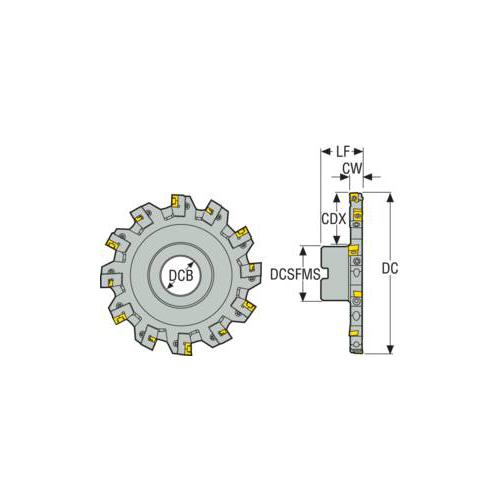 INDEXABLESLOTTINGCTR ARBOR HOLE 125MM