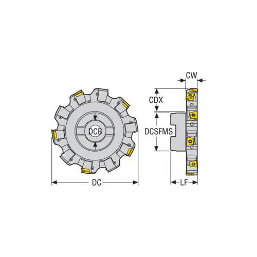 INDEXABLESLOTTINGCTR ARBOR 3.9IN 0.35IN