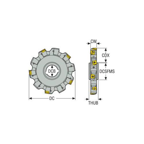 INDEXABLESLOTTINGCTR ARBOR HOLE 102MM