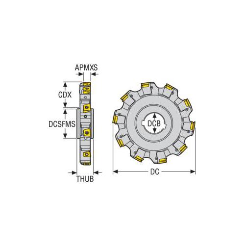 INDEXABLESLOTTINGCTR ARBOR HOLE 11.887IN