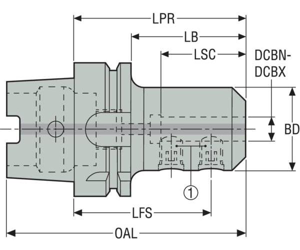 MILLINGHLDRADPTR 1.56IN HSK125 3.12IN