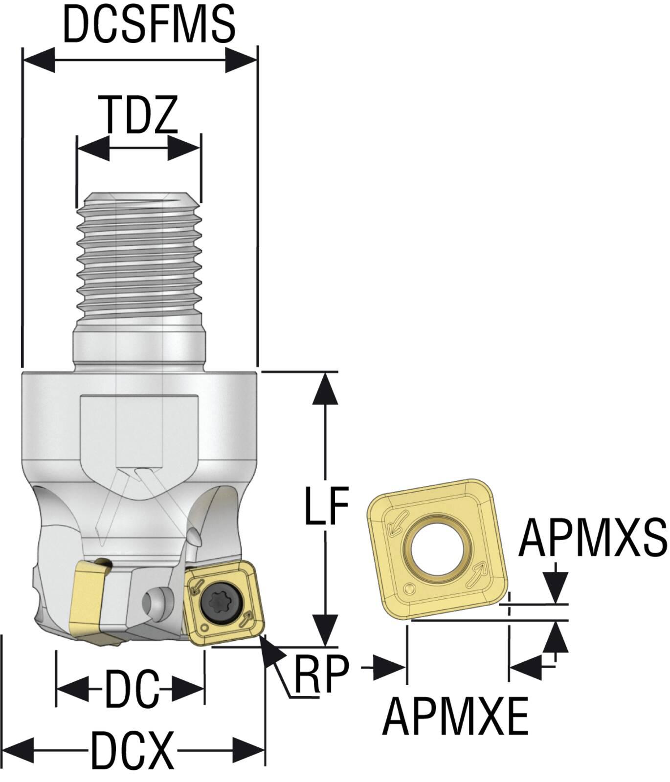 INDEXABLEHFEMILLS 1.575IN 1.100IN 40MM 4
