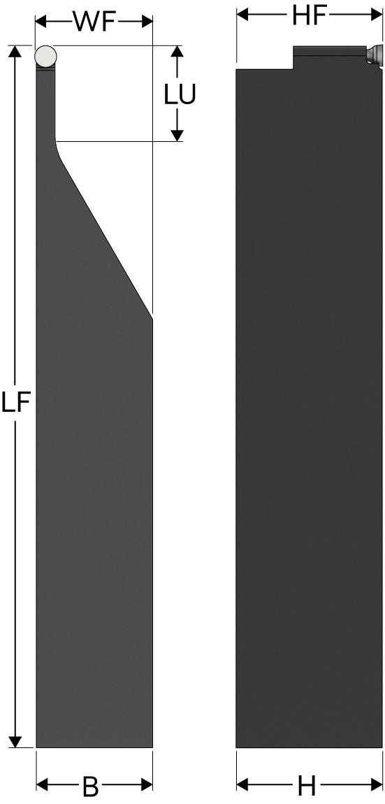 HOLDER TOOL TURN INDEXABLE TRAO RH SQ