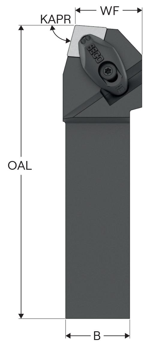 HOLDER TURN ISO DCBN CN..1604.. RH SQ HP