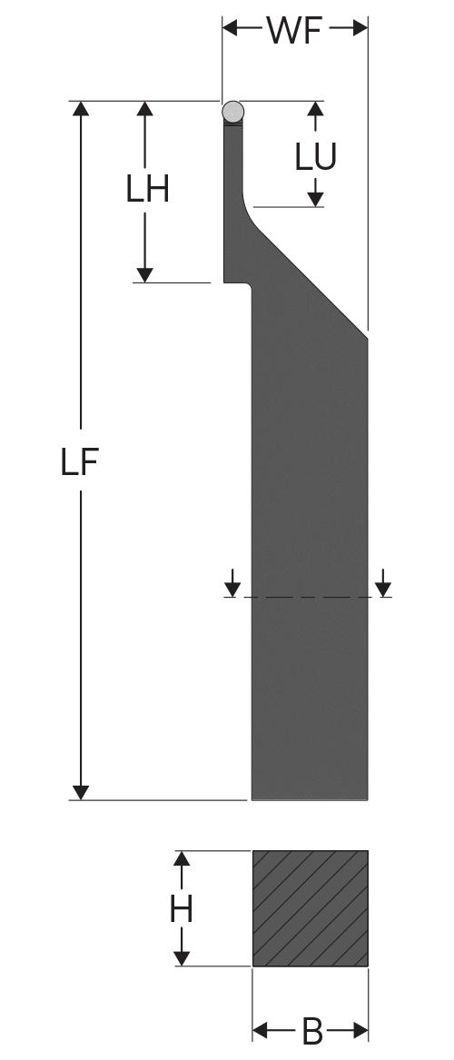 HOLDER TOOL TURN INDEXABLE TRGO LH SQ