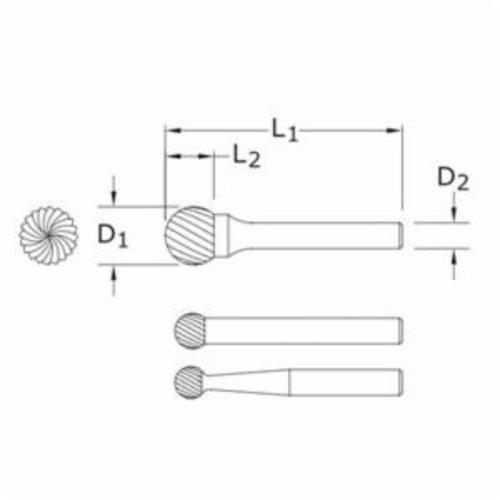 BUR SD3 COARSE 1/4 SHK