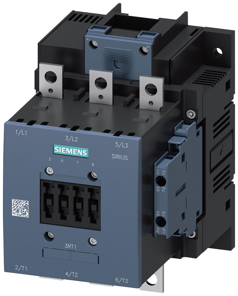 Siemens 3RT1056-6AF36 Standard Contactor, 110 to 127 V AC/DC V Coil, 185 A, 2NO-2NC Contact, 3 Poles