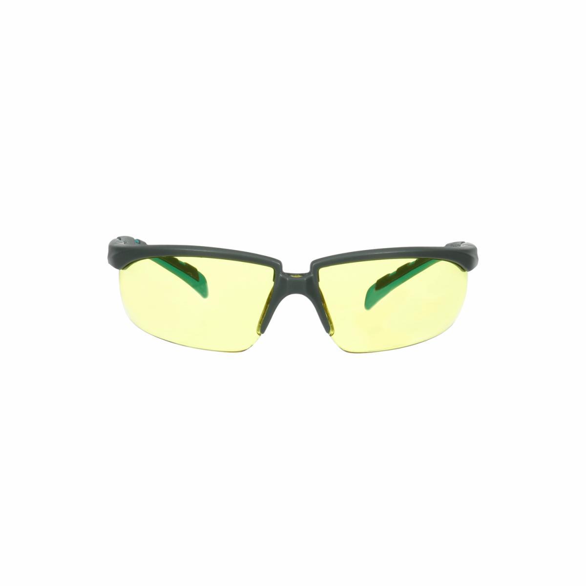 Solus™ 7100203164 2000 Premium Eyewear, Anti-Fog/Anti-Scratch, Amber Lens, Half-Frame Frame, Gray, Plastic Frame, Polycarbonate Lens, ANSI Z87.1-2015