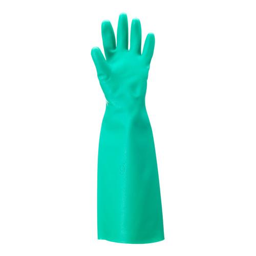 CHEMICAL R GLOVES SZ 10 NITRILE GREEN