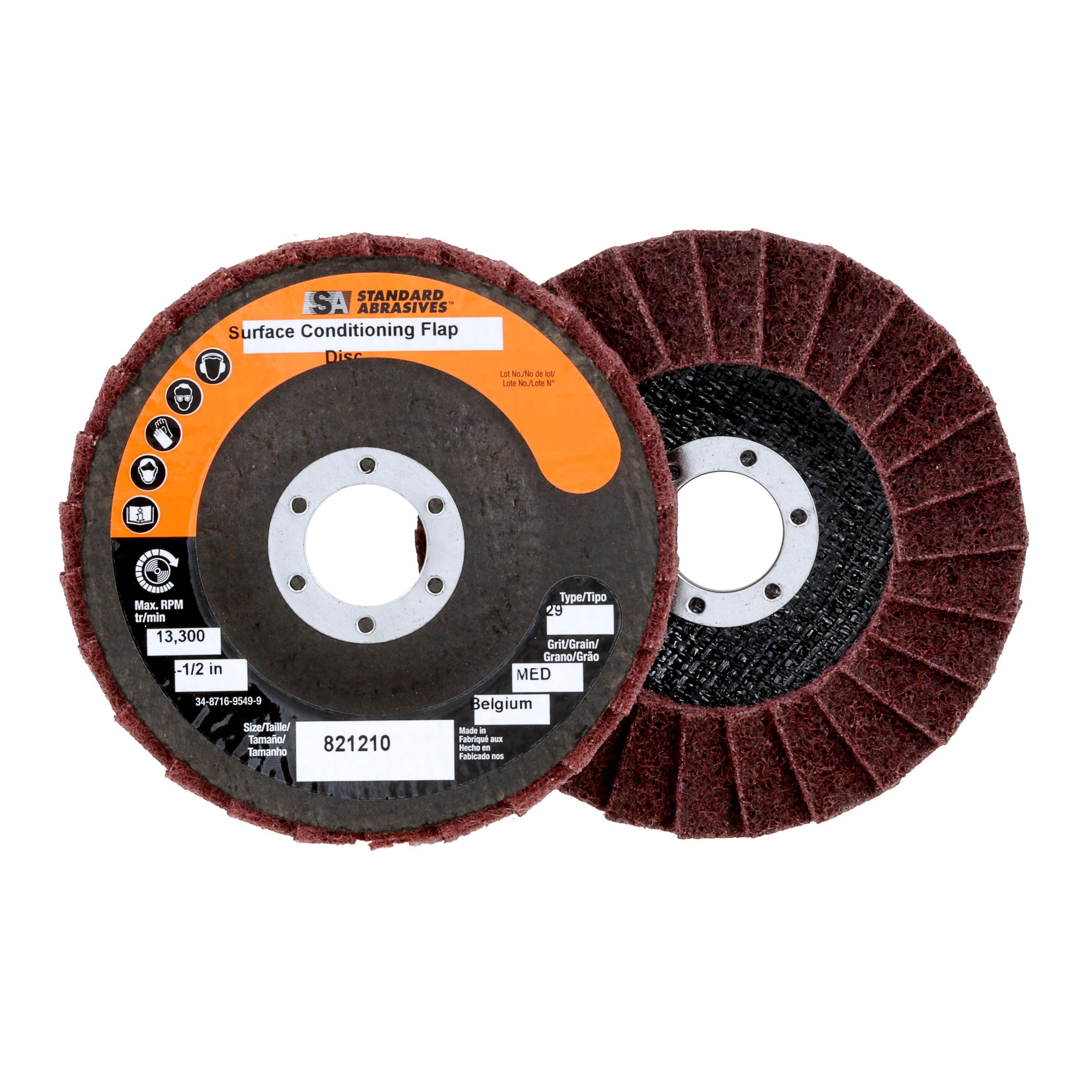 NON-WOVEN FLAP DISC 4-1/2IN 7/8IN MEDIUM