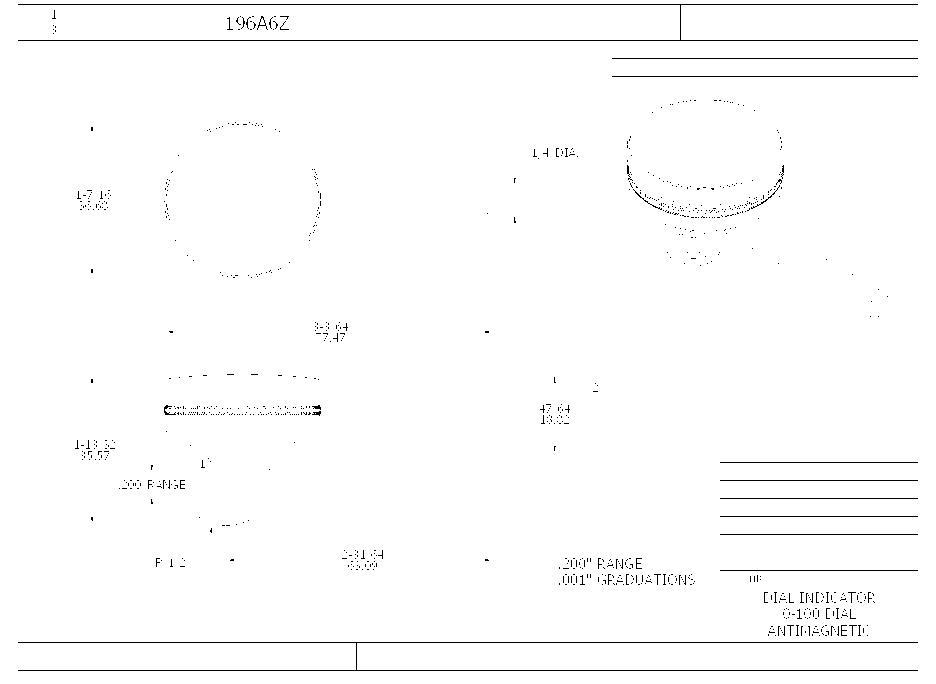 INDICATOR DIAL 0.2IN 0-100 0.001IN WHT