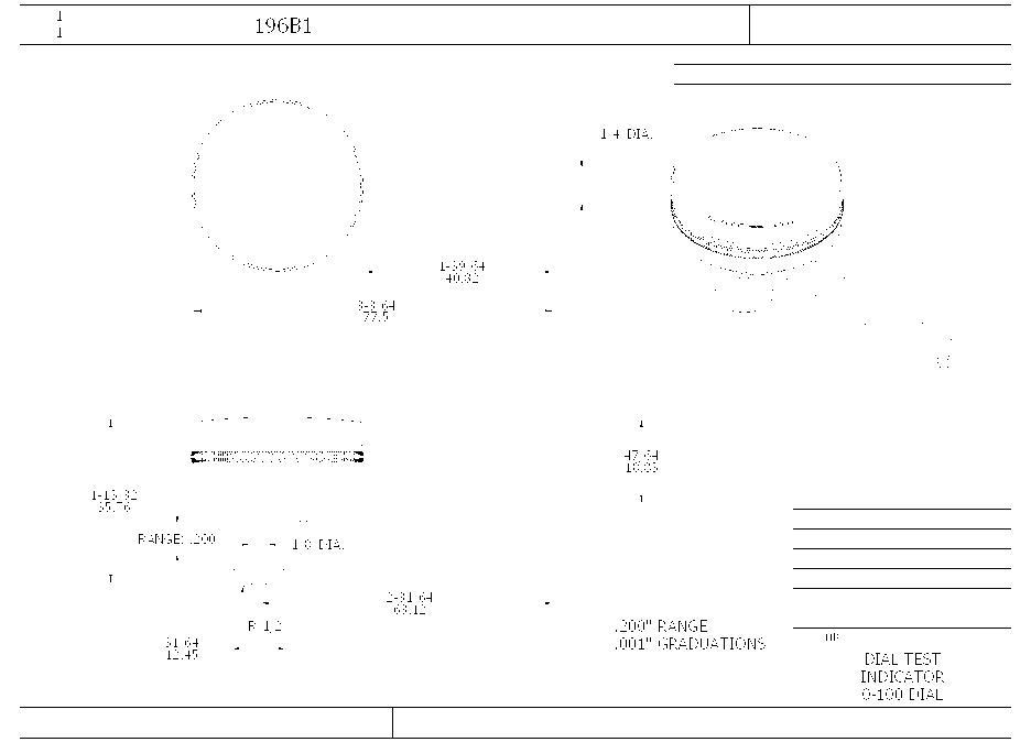 INDICATOR DIAL 0.2IN 0-100 0.001IN WHT