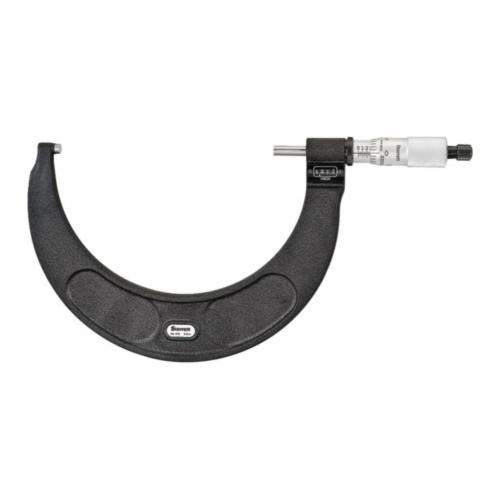 Starrett® 216RL-6 Mechanical Digital Outside Micrometer, 5 to 6 in, Graduations: 0.001 in, Steel, Black Frame/Satin Chrome Thimble