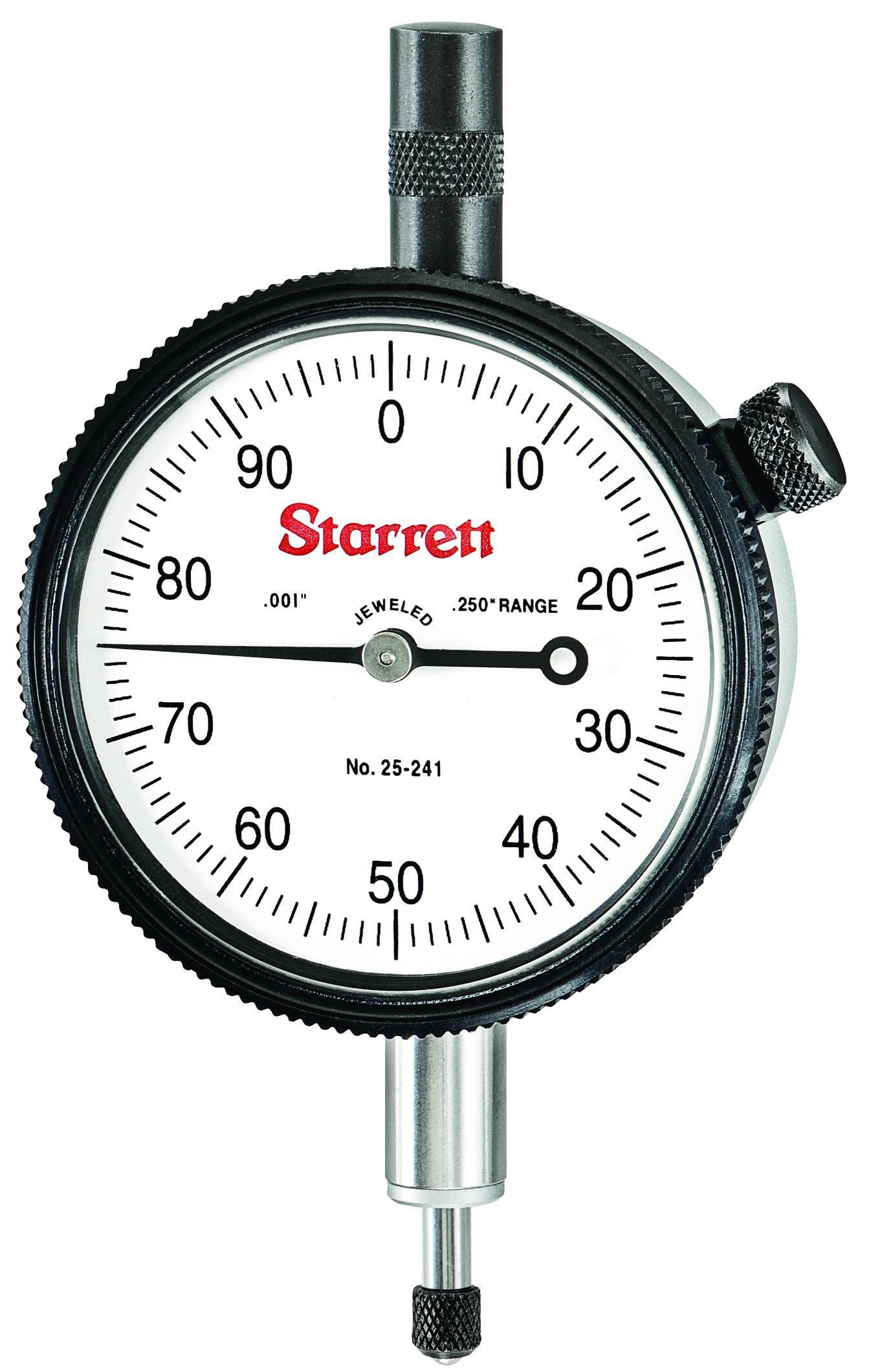 INDICATOR DIAL 0.25IN 0-100 0.001IN WHT