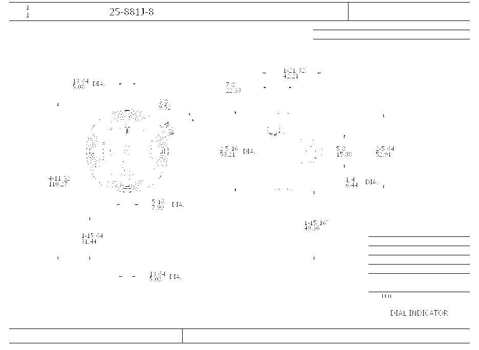 INDICATOR DIAL 25MM 0-100 0.01MM 2-1/4IN