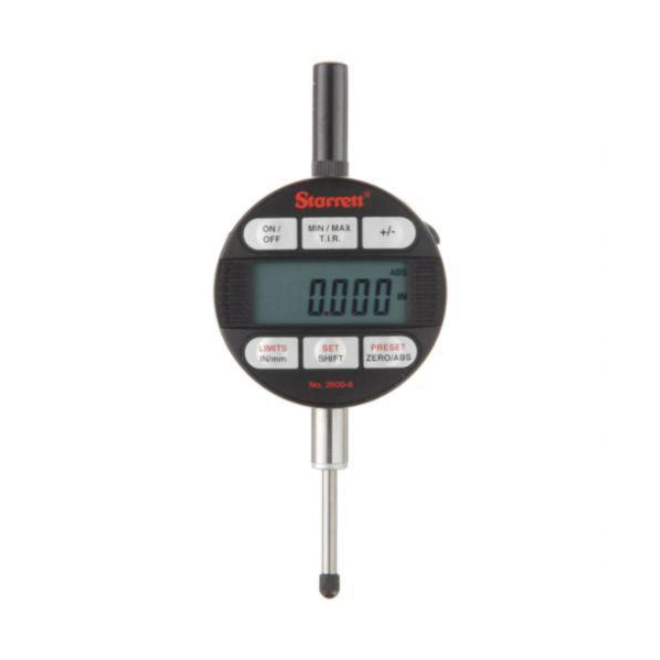 Starrett® 2600-8 2600 Series Electronic Digital Dial Indicator, 1 in, 0.001 in, 2-1/4 in Dial