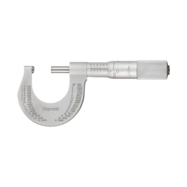 MICROMETER OUTSIDE WITH RNDED ANVIL FULL