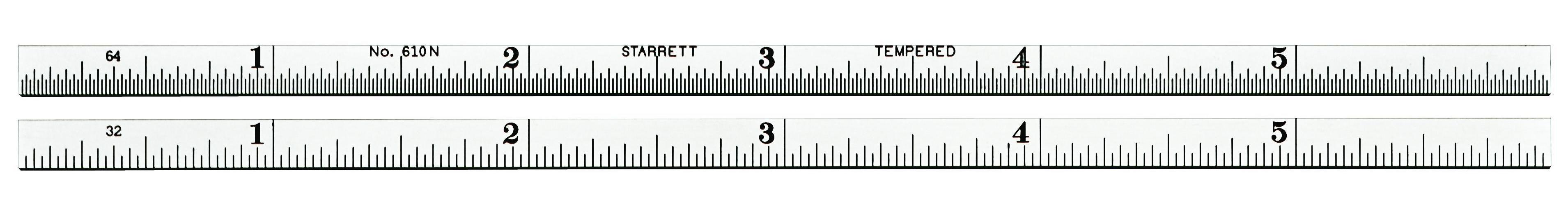 RULE PRCNIN 6X3/16X3/64IN STL SIL BK